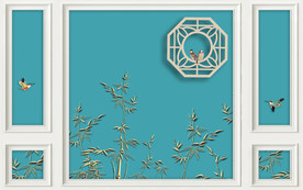 电视背景  新中式