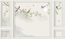 电视背景 鸟语花香