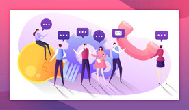 团队协作商业扁平插画系列