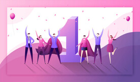 团队协作商业扁平插画系列