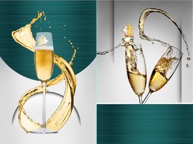 现代晶瓷酒杯餐饮餐厅装饰画