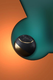 晶瓷现代抽象立体几何玄关装饰画