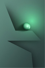 晶瓷现代抽象立体几何玄关装饰画