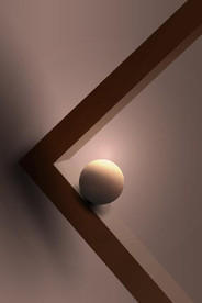 晶瓷现代抽象立体几何玄关装饰画