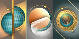 晶瓷抽象光影立体几何装饰画