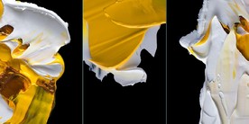 现代抽象油漆笔刷装饰无框画