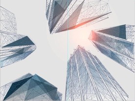 现代简约抽象建筑线条装饰画