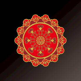 轻奢金色古典吉祥花纹图案