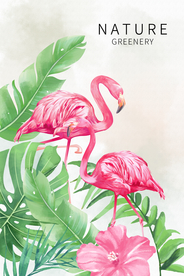 火烈鸟装饰画