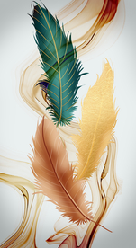 羽毛晶瓷画玄关