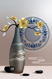 花瓶装饰画