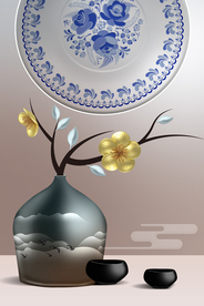 花瓶装饰画