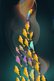 梦幻金鱼装饰画