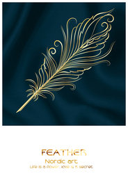 金色羽毛装饰画