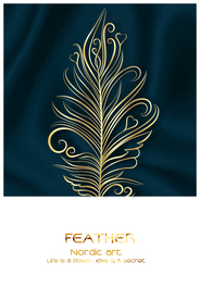 金色羽毛装饰画