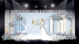 浅灰蓝主题婚礼