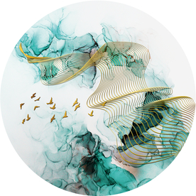 抽象纹理金色玄关