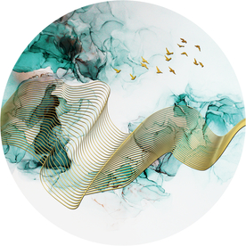 抽象金色纹理玄关