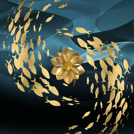 海底金鱼装饰画