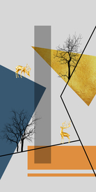 抽象几何装饰画