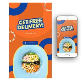 轻食主义餐饮海报