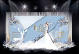 浅灰蓝婚礼效果图