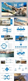 霸气鳄鱼扬子鳄动态PPT模板