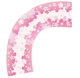 弧形花朵彩虹创意设计