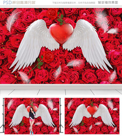 玫瑰花网红背景墙