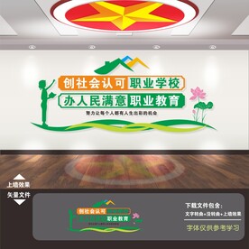 职业学校文化墙