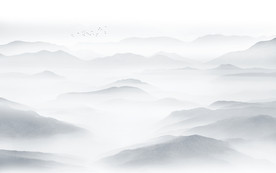 新中式山水背景墙