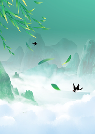 卡通插画风景元素背景