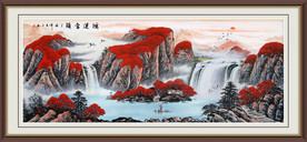 旭日东升 山水画