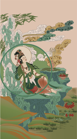 敦煌榆林窟2窟壁画西夏水月观音