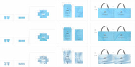 地产淡蓝色VI物料设计