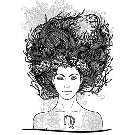 星座线描 手绘人物