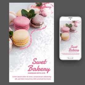 马卡龙甜品海报