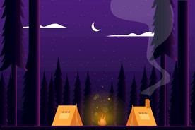 户外风景旅游插画