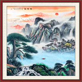 中堂山水画