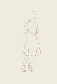 简笔手绘速写模特人物