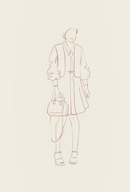 简笔手绘速写模特人物