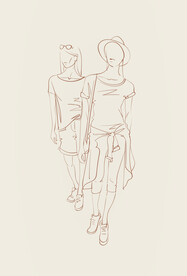 简笔手绘速写模特人物