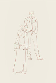 简笔手绘速写模特人物