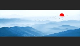 新中式山水画图片