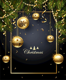 圣诞节元素插画设计