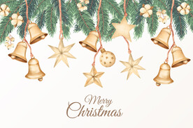 圣诞节元素插画设计