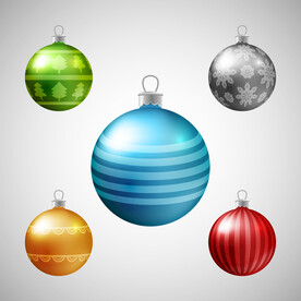 圣诞节元素插画设计