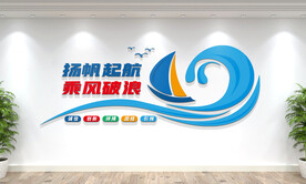 乘风破浪企业文化墙
