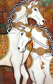 抽象艺术马装饰画