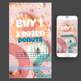 甜甜圈甜品海报